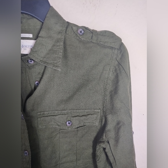 Ralph Lauren Denim & Supply Top RL Expedition Roll Tab Cotton Button Down - Picture 14 of 15